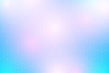 Geometric pattern with connected lines and dots. Graphic background connectivity. Modern stylish polygonal backdrop communication compounds for your design. Lines plexus. Vector illustration.