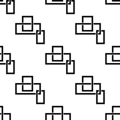 Geometric monochrome background. Black and white seamless pattern