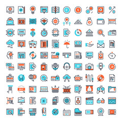 Flat Line Web Icons