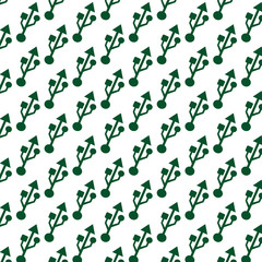 Obraz premium pattern background usb icon