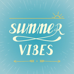 Summer vibes lettering
