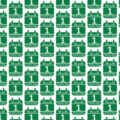 Pattern background Calendar of April Fools day icon