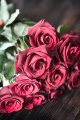 Bouquet of red roses
