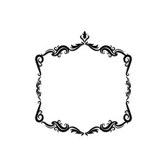 decorative frame floral border cute image vector illustration