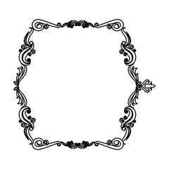 decorative frame floral border cute image vector illustration