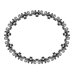 vintage border frame decoration romantic vector illustration