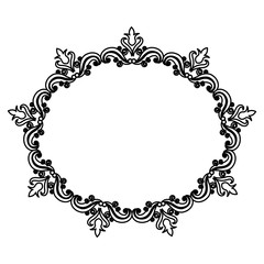 vintage border frame decoration romantic vector illustration