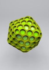 Sci-fi background. 3d render futuristic ball. 3d poster