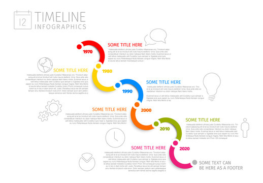 Wavy Diagonal Timeline Infographic