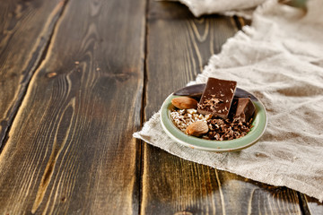 Almonds and chocolate