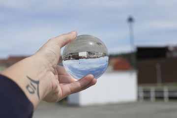 Through a glass ball