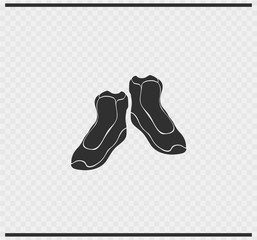 sneakers icon black color on transparent