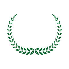 green laurel decoration ornament sport symbol vector illustration