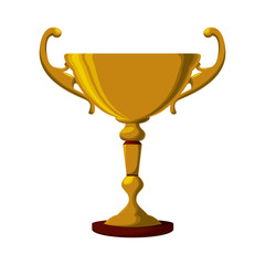 Trophy cup championship icon vector illustration graphic design