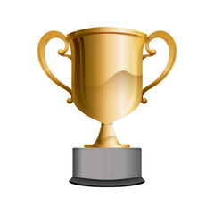 Trophy cup championship icon vector illustration graphic design