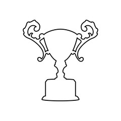 Trophy cup championship icon vector illustration graphic design