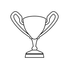 Trophy cup championship icon vector illustration graphic design