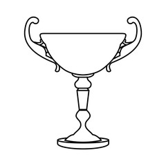 Trophy cup championship icon vector illustration graphic design