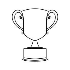 Trophy cup championship icon vector illustration graphic design