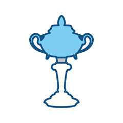 Trophy cup championship icon vector illustration graphic design