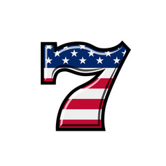 Slot machine stars and strips flag vector illustration