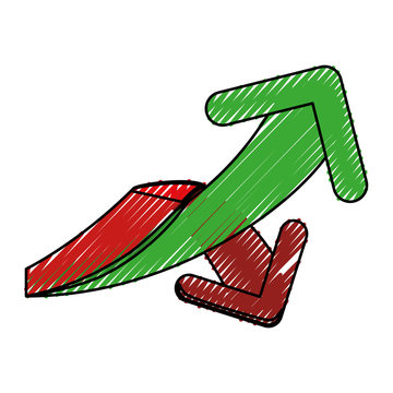 Business growing statistics icon vector illustration graphic design