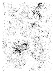 Vector artistic design elements in grunge dust messy dirty style. Texture dynamic overlay. Small brush splatter and rough grainy noise