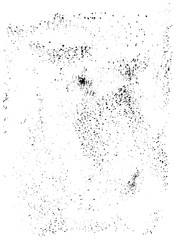 Vector artistic design elements in grunge dust messy dirty style. Texture dynamic overlay. Small brush splatter and rough grainy noise