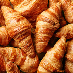 freshly baked croissant background