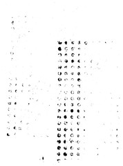 Vector artistic design elements in grunge dust messy dirty style. Texture dynamic overlay. Dot texture with different pressure, textile abstract  pattern for printing. Rubber dry hand made stamps 