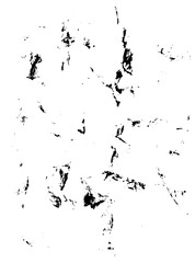 Vector artistic design elements in grunge dust messy dirty style. Texture dynamic overlay. Imprints of crumpled paper wet in black paint