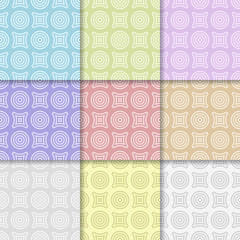 Geometric round shape seamless pattern.