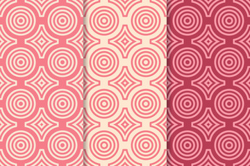 Geometric round shape seamless pattern.