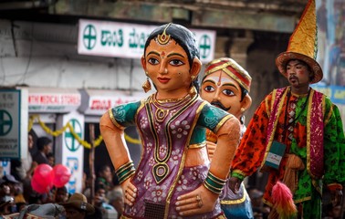 Obraz na płótnie Canvas Puppets Of Mysore, India