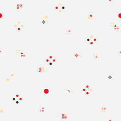 Seamless pattern with different shapes.