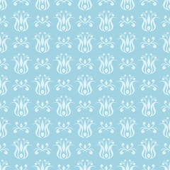 Fototapeta premium Floral seamless patterns. Colored background