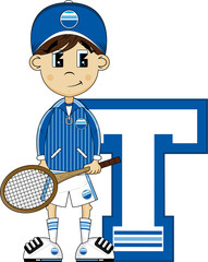 T is for Tennis Boy 