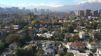 Obraz premium Aerial view of Santiago the capital of City
