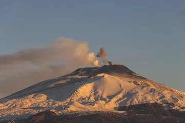 Crédence de cuisine en verre imprimé Volcan Etna veduta