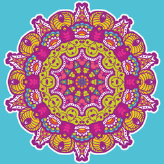 Round colorful mandala.