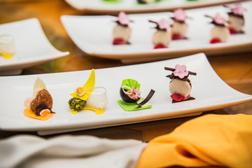 Detail on special designe for food on plate.