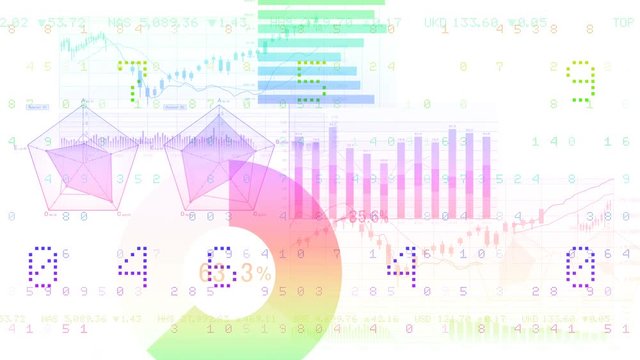 Business data graph digital world space number text.