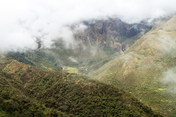 Mountains in Abra Malaga pass, Peru