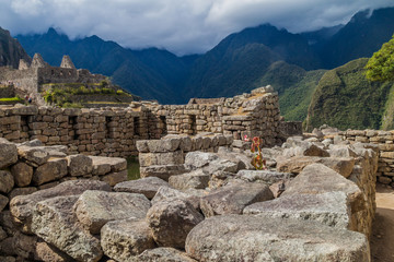 Fototapeta na wymiar View of Machu Piccu ruins, Peru