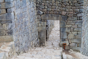 Main entrance to Machu Picchu ruins, Peru