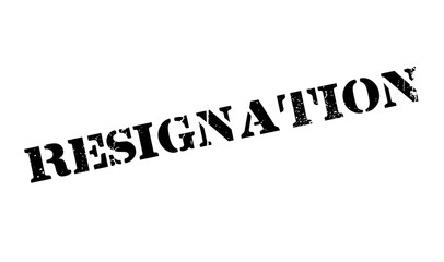 Resignation rubber stamp. Grunge design with dust scratches. Effects can be easily removed for a clean, crisp look. Color is easily changed.