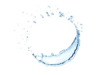 cercle de projections d& 39 eau isolé.