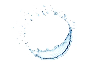 Vlies Fototapete Wasser Spritzwasserkreis isoliert.
