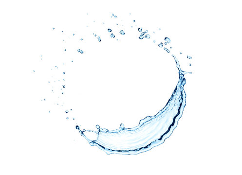 water splash circle isolated.