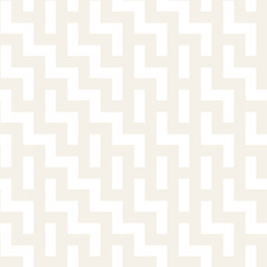 Irregular Maze Shapes Tiling Contemporary Graphic Design. Vector Seamless Black and White Pattern